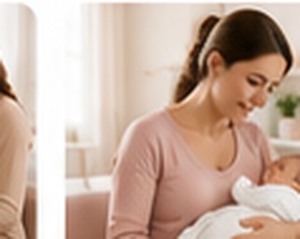 Mother holding a newborn during postpartum support