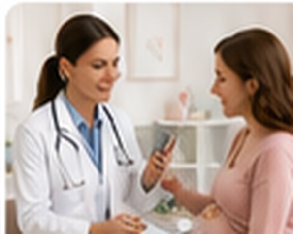 Prenatal consultation with a clinician