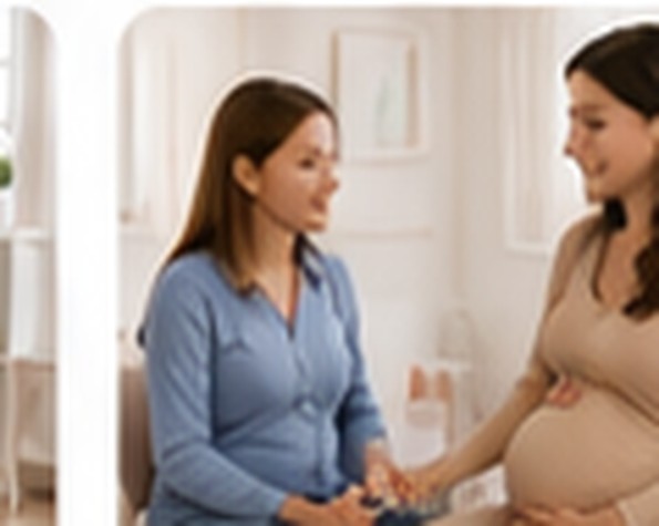 Supportive counselling conversation with a pregnant patient